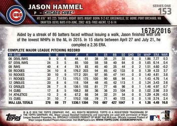 2016 Topps - Gold #153 Jason Hammel Back