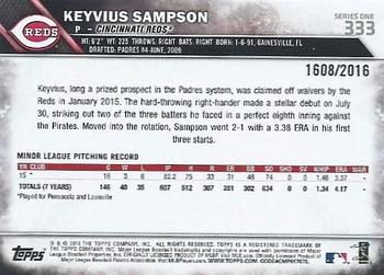 2016 Topps - Gold #333 Keyvius Sampson Back