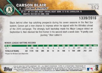 2016 Topps - Gold #352 Carson Blair Back