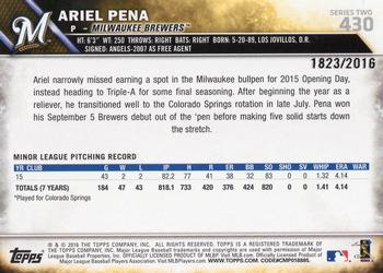 2016 Topps - Gold #430 Ariel Pena Back