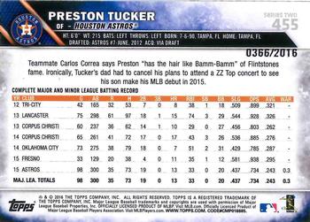 2016 Topps - Gold #455 Preston Tucker Back