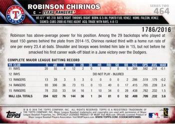 2016 Topps - Gold #464 Robinson Chirinos Back