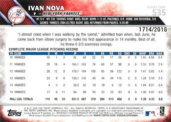 2016 Topps - Gold #535 Ivan Nova Back