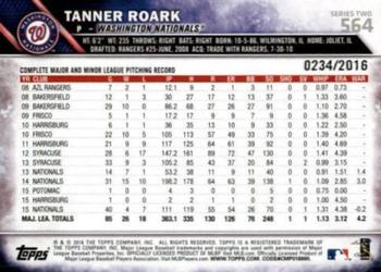 2016 Topps - Gold #564 Tanner Roark Back
