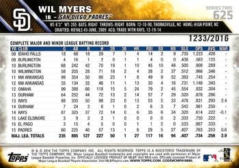 2016 Topps - Gold #625 Wil Myers Back