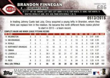2016 Topps - Gold #686 Brandon Finnegan Back