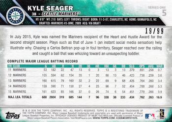 2016 Topps - Vintage Stock #5 Kyle Seager Back