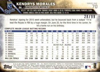 2016 Topps - Vintage Stock #70 Kendrys Morales Back