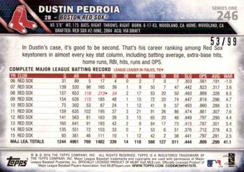 2016 Topps - Vintage Stock #246 Dustin Pedroia Back