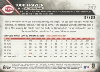 2016 Topps - Vintage Stock #292 Todd Frazier Back