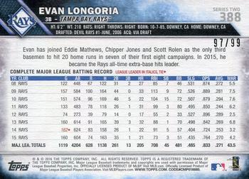 2016 Topps - Vintage Stock #388 Evan Longoria Back