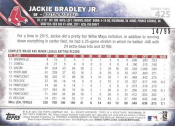 2016 Topps - Vintage Stock #425 Jackie Bradley Jr. Back