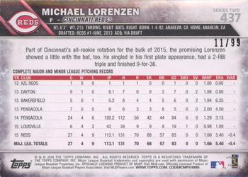 2016 Topps - Vintage Stock #437 Michael Lorenzen Back
