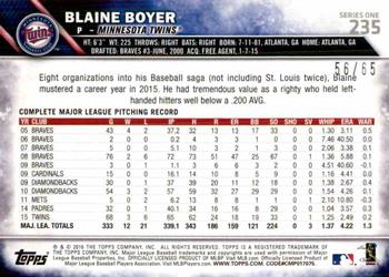2016 Topps - Black #235 Blaine Boyer Back