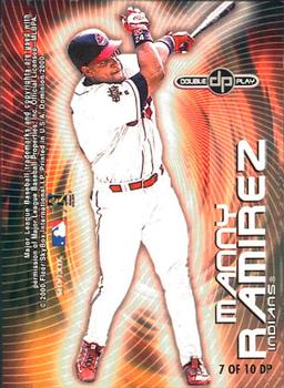 2000 SkyBox Dominion - Double Play #7DP Juan Gonzalez / Manny Ramirez Back