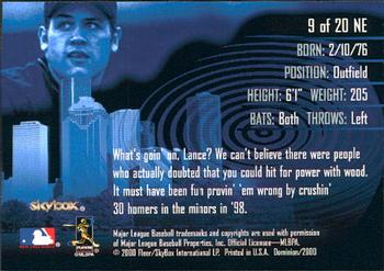 2000 SkyBox Dominion - New Era #9NE Lance Berkman Back