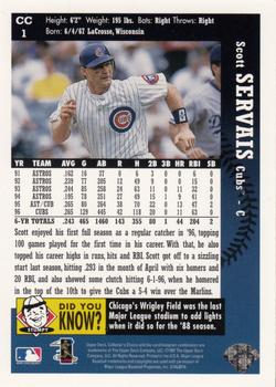 1997 Collector's Choice Chicago Cubs #CC1 Scott Servais Back