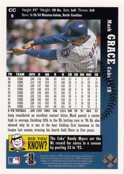 1997 Collector's Choice Chicago Cubs #CC9 Mark Grace Back