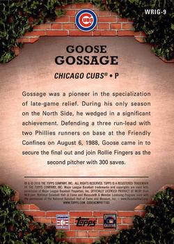 2016 Topps - 100 Years at Wrigley Field #WRIG-9 Goose Gossage Back