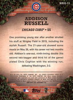 2016 Topps - 100 Years at Wrigley Field #WRIG-13 Addison Russell Back