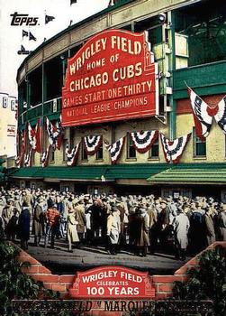 2016 Topps - 100 Years at Wrigley Field #WRIG-14 Wrigley Field Marquee Installed Front