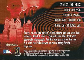 2000 SkyBox Dominion - New Era Plus #12NEPLUS Randy Wolf Back