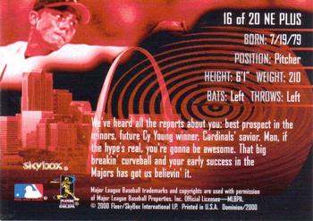 2000 SkyBox Dominion - New Era Plus #16NEPLUS Rick Ankiel Back