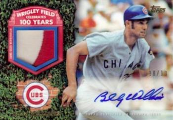 2016 Topps - 100 Years at Wrigley Field Autograph Relics #WRIGAR-BW Billy Williams Front