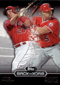 2016 Topps - Back-To-Back #B2B-11 Albert Pujols / Mike Trout Front