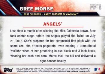 2016 Topps - First Pitch (Series 1) #FP-6 Bree Morse Back