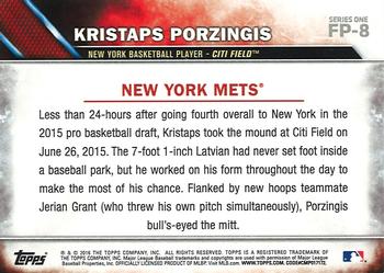 2016 Topps - First Pitch (Series 1) #FP-8 Kristaps Porzingis Back