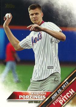 2016 Topps - First Pitch (Series 1) #FP-8 Kristaps Porzingis Front
