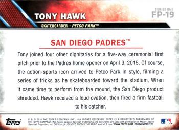 2016 Topps - First Pitch (Series 1) #FP-19 Tony Hawk Back