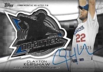 2016 Topps - No-Hitter Pin Autograph #NHP-CK Clayton Kershaw Front