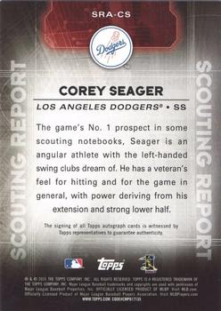 2016 Topps - Scouting Report Autographs #SRA-CS Corey Seager Back