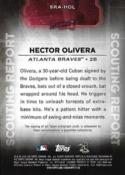 2016 Topps - Scouting Report Autographs #SRA-HOL Hector Olivera Back