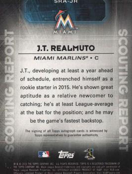 2016 Topps - Scouting Report Autographs #SRA-JR J.T. Realmuto Back