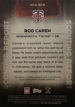 2016 Topps - Scouting Report Autographs #SRA-RCR Rod Carew Back