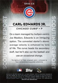 2016 Topps - Scouting Report Autographs #SRA-CE Carl Edwards Jr. Back
