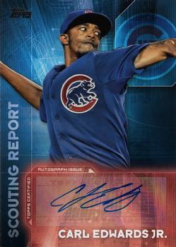 2016 Topps - Scouting Report Autographs #SRA-CE Carl Edwards Jr. Front