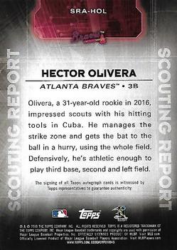 2016 Topps - Scouting Report Autographs #SRA-HOL Hector Olivera Back