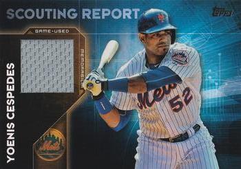 2016 Topps - Scouting Report Relics #SRR-YC Yoenis Cespedes Front