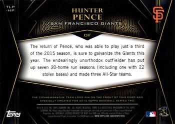2016 Topps - Team Logo Pin Relic #TLP-HP Hunter Pence Back