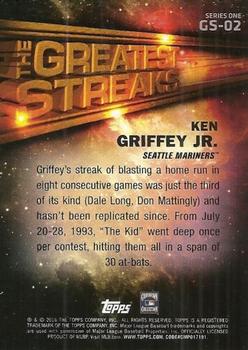 2016 Topps - The Greatest Streaks #GS-02 Ken Griffey Jr. Back