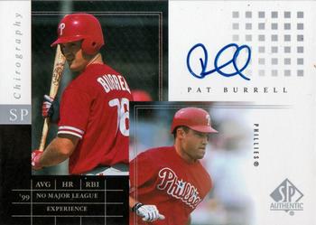 2000 SP Authentic - SP Chirography #PB Pat Burrell  Front