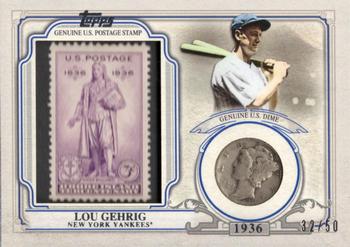2016 Topps - World Series Champion Coin and Stamp Dime #WCCS-LG Lou Gehrig Front