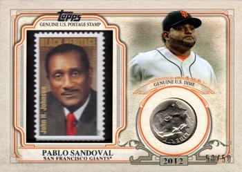 2016 Topps - World Series Champion Coin and Stamp Dime #WCCS-PS Pablo Sandoval Front