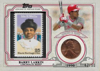 2016 Topps - World Series Champion Coin and Stamp Penny #WCCS-BL Barry Larkin Front