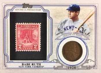 2016 Topps - World Series Champion Coin and Stamp Penny #WCCS-BR Babe Ruth Front