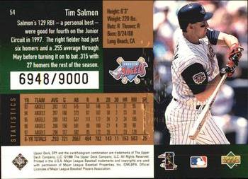 1998 SPx Finite #54 Tim Salmon Back